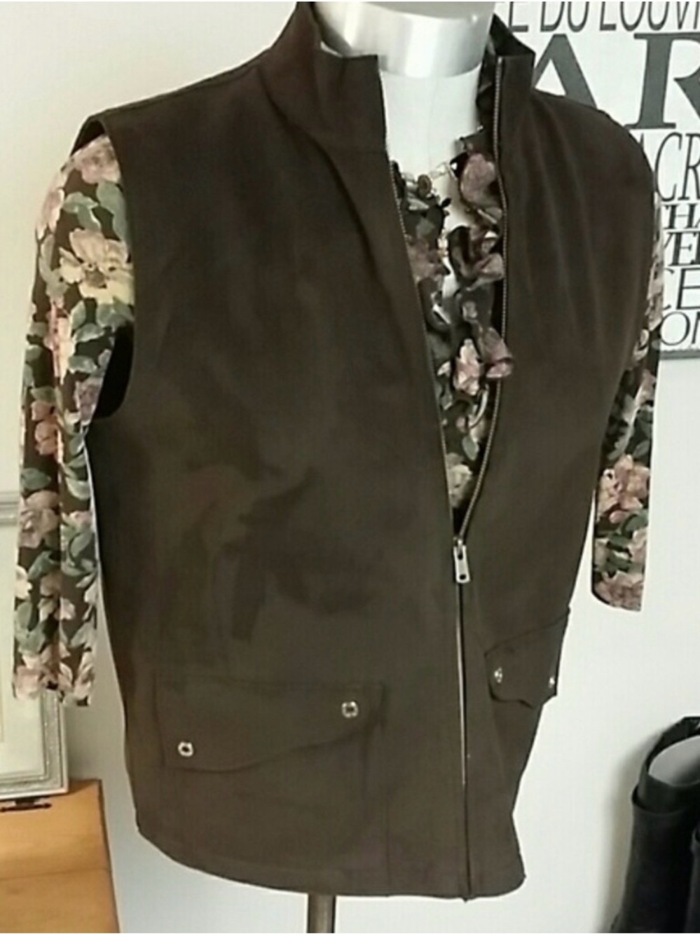 Petite Ralph Lauren suede look vest🍁 - Picture 5 of 5